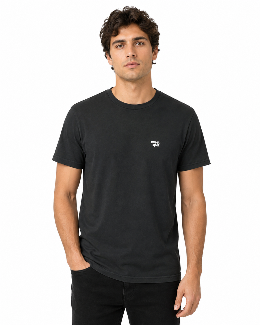 T-Shirt - "Fair Play" – dyed black rock