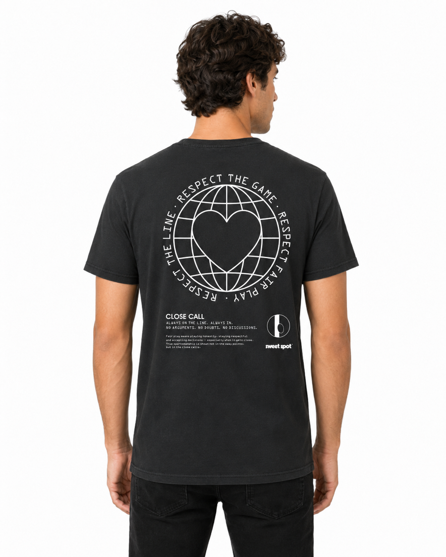 T-Shirt - "Fair Play" – dyed black rock