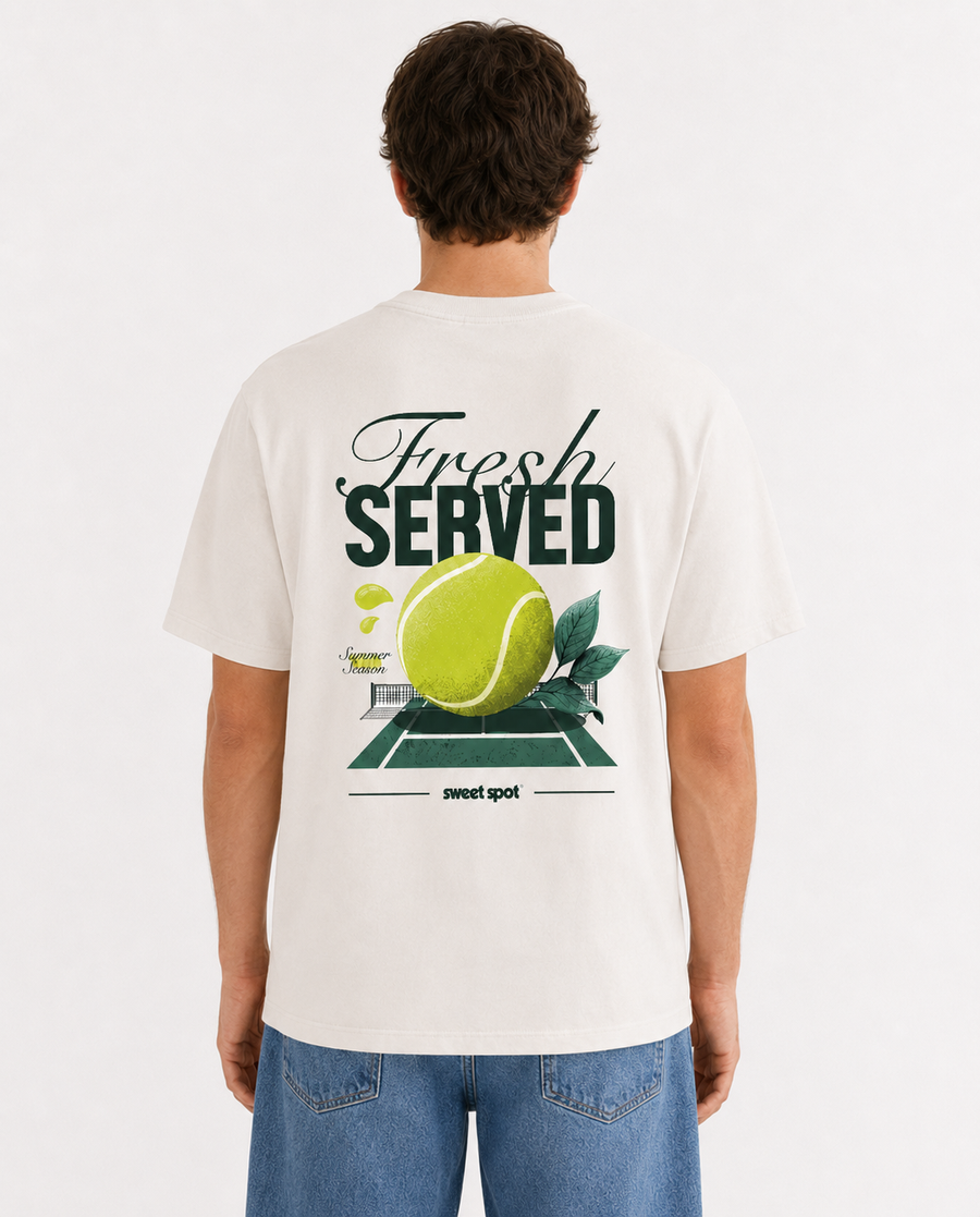T-Shirt - "Fresh Served" – off white