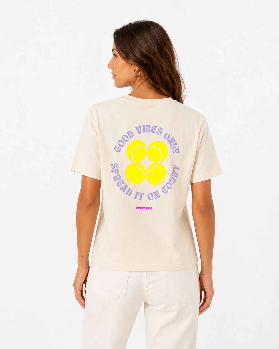T-Shirt - "Good Vibes Only" – honey - women