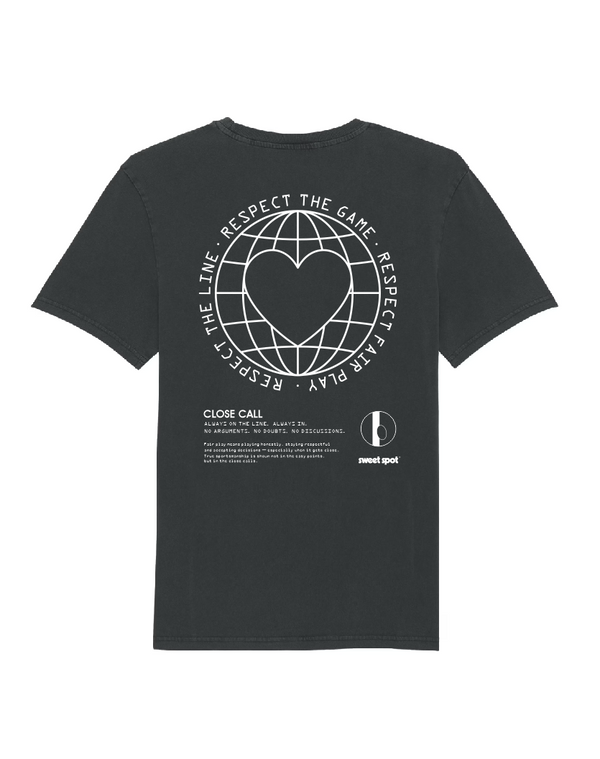 T-Shirt - "Fair Play" – dyed black rock
