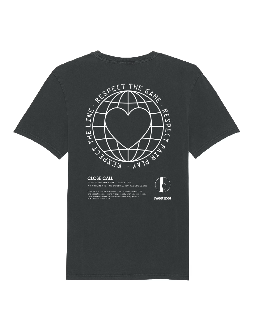 T-Shirt - "Fair Play" – dyed black rock